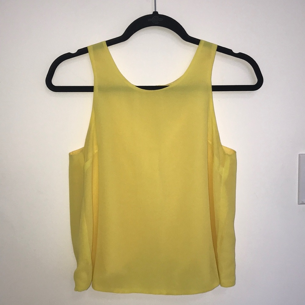 Lovers + Friends | Yellow Open Back Tank Blouse